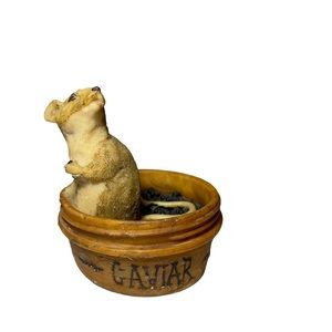 Classique Mouse In Container Of Caviar Porcelain Figurine Wales